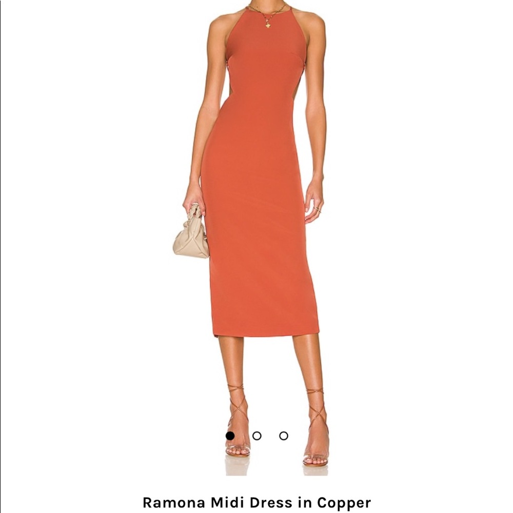 Bardot Ramona Midi Dress in Copper